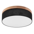 Brilagi - LED Ceiling light BELLADONNA 3xE27/15W/230V d. 50 cm black/oak