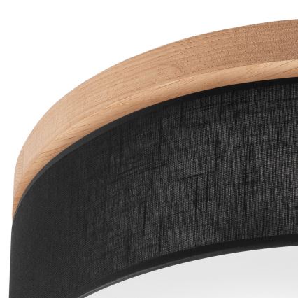 Brilagi - LED Ceiling light BELLADONNA 3xE27/15W/230V d. 50 cm black/oak