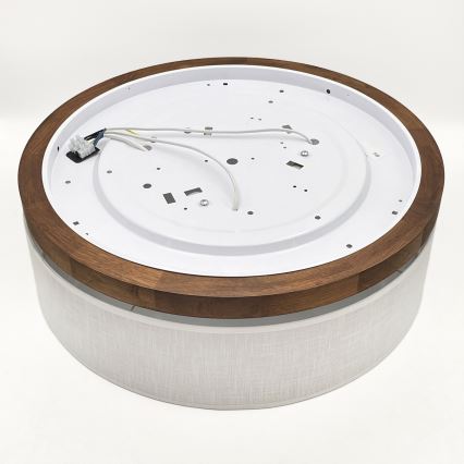 BRILAGI - LED ceiling light BELLADONNA 3xE27/15W/230V Ø 50 cm white/cherry oak