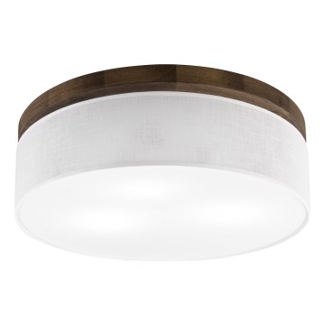 BRILAGI - LED Ceiling Light BELLADONNA 3xE27/15W/230V Ø 50 cm white/oak walnut