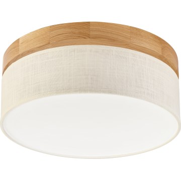 Brilagi - LED Ceiling Light BELLADONNA LED/20W/230V dia. 30 cm cream/oak
