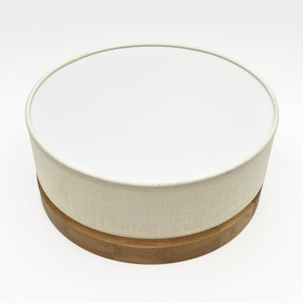Brilagi - LED Ceiling Light BELLADONNA LED/20W/230V dia. 30 cm cream/oak