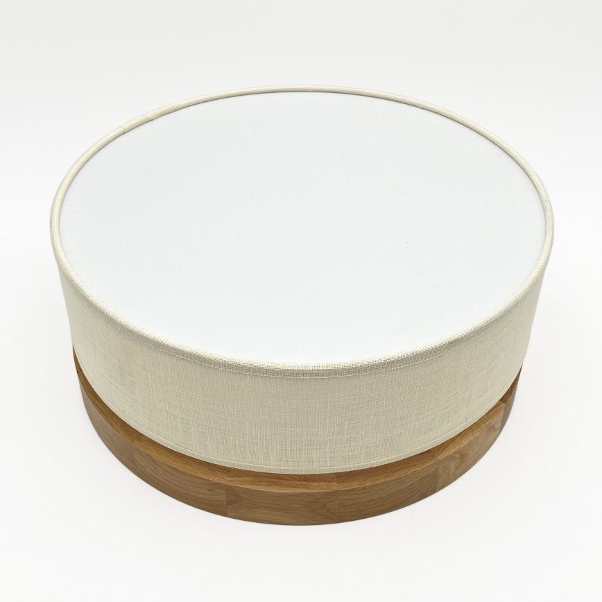 Brilagi - LED Ceiling Light BELLADONNA LED/20W/230V dia. 30 cm cream/oak