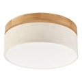 Brilagi - LED Ceiling Light BELLADONNA LED/20W/230V Ø 30 cm cream/oak