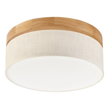 Brilagi - LED Ceiling Light BELLADONNA LED/20W/230V Ø 30 cm cream/oak