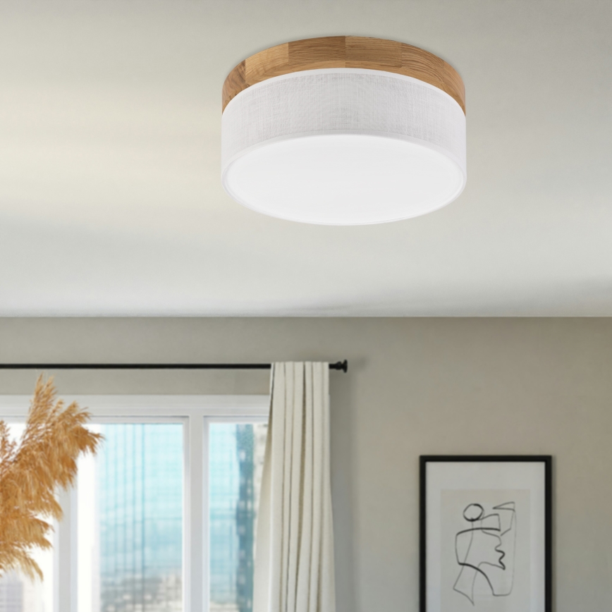 Brilagi - LED Ceiling Light BELLADONNA LED/20W/230V Ø 30 cm white/oak