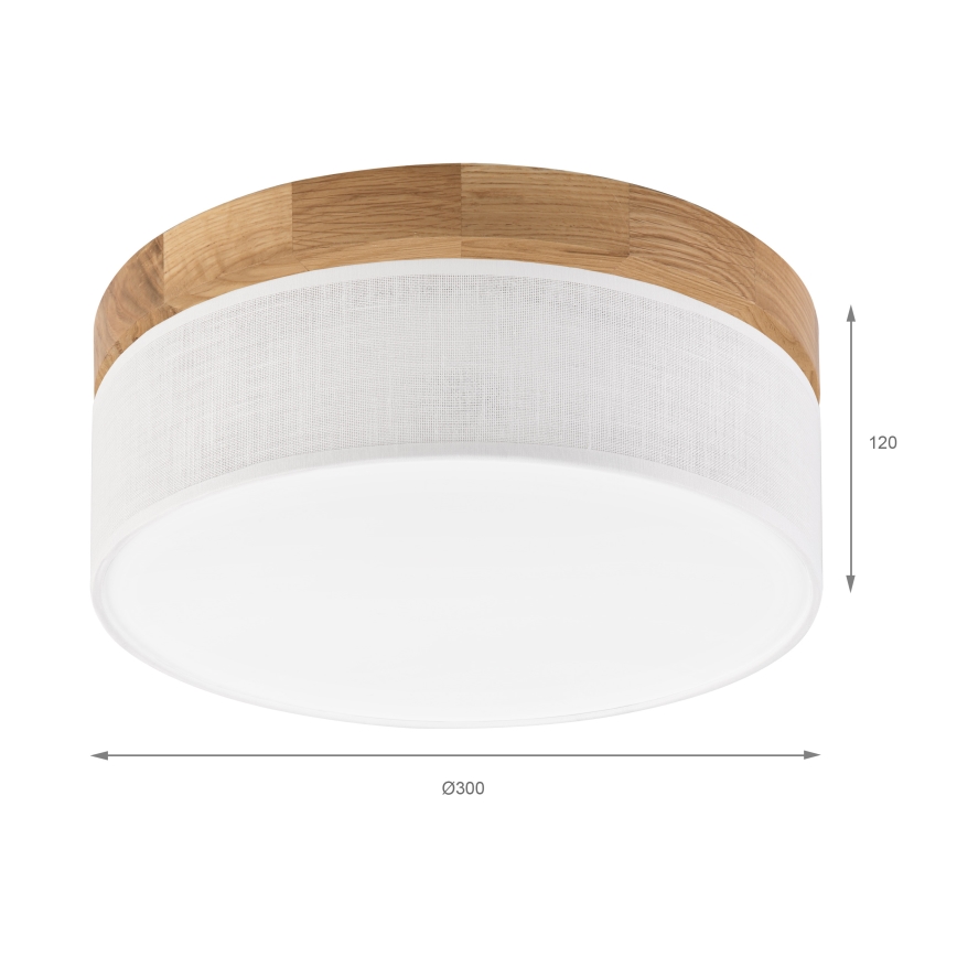 Brilagi - LED Ceiling Light BELLADONNA LED/20W/230V Ø 30 cm white/oak