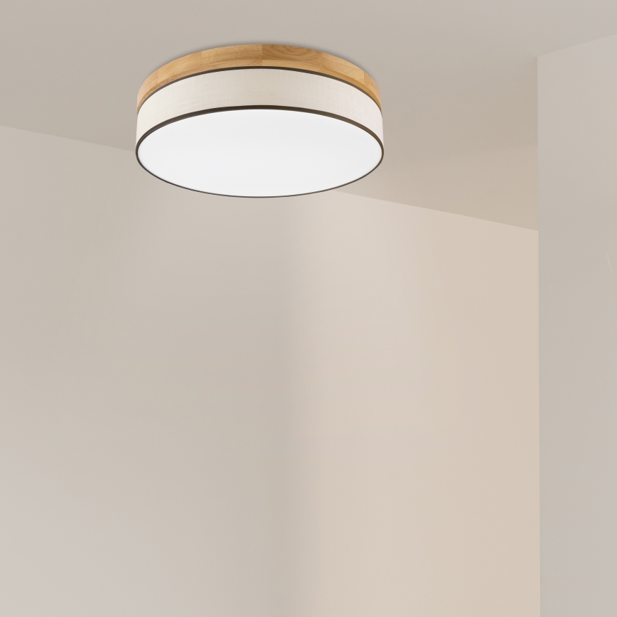 Brilagi - LED Ceiling Light BELLADONNA LED/36W/230V 50 cm cream/oak