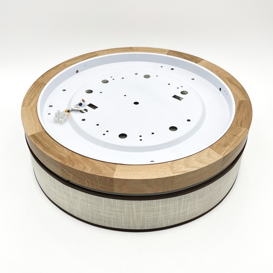 Brilagi - LED Ceiling Light BELLADONNA LED/36W/230V dia. 40 cm cream/oak