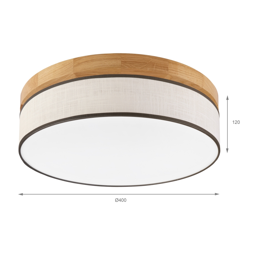 Brilagi - LED Ceiling Light BELLADONNA LED/36W/230V dia. 40 cm cream/oak