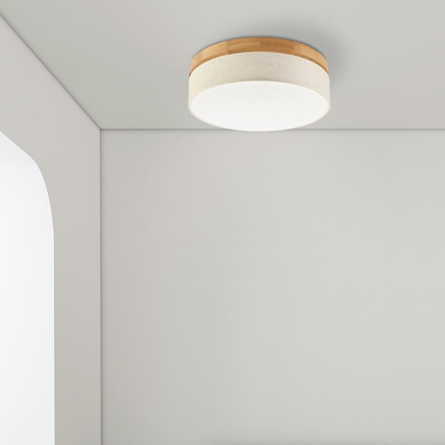 Brilagi - LED Ceiling Light BELLADONNA LED/36W/230V diameter 40 cm cream/oak