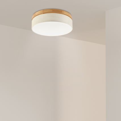 Brilagi - LED Ceiling Light BELLADONNA LED/36W/230V diameter 40 cm cream/oak