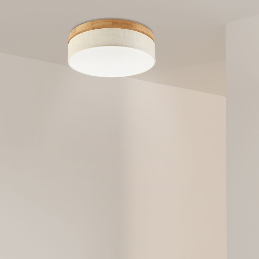 Brilagi - LED Ceiling Light BELLADONNA LED/36W/230V diameter 40 cm cream/oak