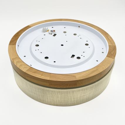 Brilagi - LED Ceiling Light BELLADONNA LED/36W/230V diameter 40 cm cream/oak