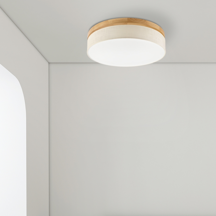 Brilagi - LED Ceiling Light BELLADONNA LED/36W/230V diameter 50 cm cream/oak