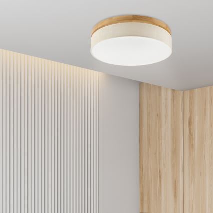 Brilagi - LED Ceiling Light BELLADONNA LED/36W/230V diameter 50 cm cream/oak