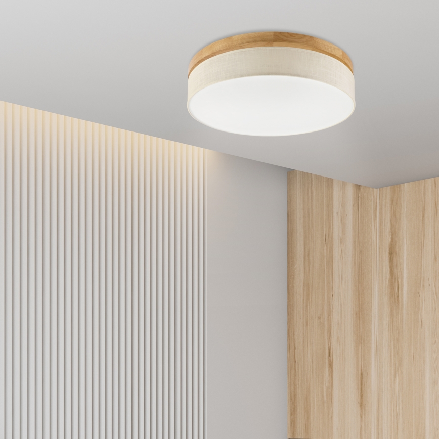 Brilagi - LED Ceiling Light BELLADONNA LED/36W/230V diameter 50 cm cream/oak