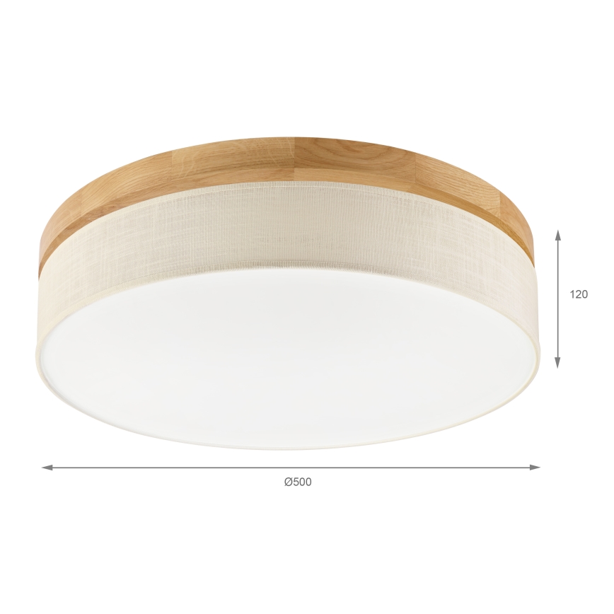 Brilagi - LED Ceiling Light BELLADONNA LED/36W/230V diameter 50 cm cream/oak