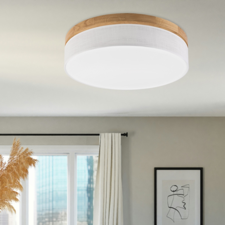 Brilagi - LED Ceiling Light BELLADONNA LED/36W/230V Ø 50 cm white/oak