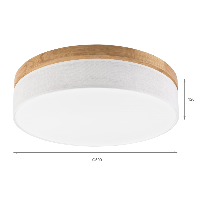 Brilagi - LED Ceiling Light BELLADONNA LED/36W/230V Ø 50 cm white/oak