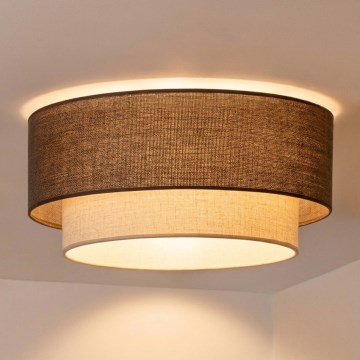 Brilagi - LED Ceiling Light BOHO ECO 1xE27/10W/230V dia. 40 cm Brown/Cream
