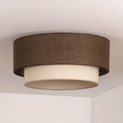 Brilagi - LED Ceiling Light BOHO ECO 1xE27/10W/230V dia. 40 cm Brown/Cream