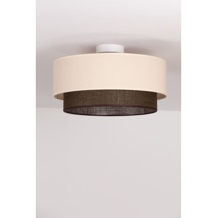 Brilagi - LED ceiling light BOHO STYLE 1xE27/15W/230V Ø 40 cm cream/brown