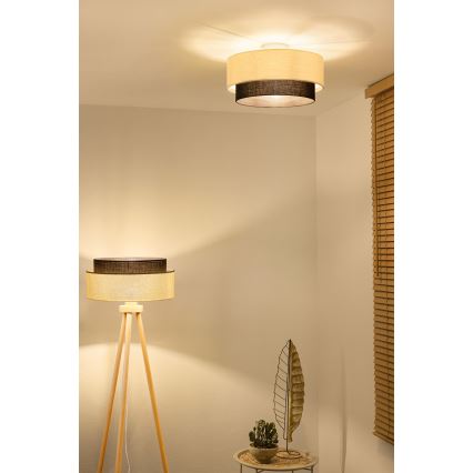 Brilagi - LED ceiling light BOHO STYLE 1xE27/15W/230V Ø 40 cm cream/brown
