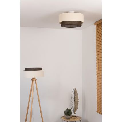 Brilagi - LED ceiling light BOHO STYLE 1xE27/15W/230V Ø 40 cm cream/brown