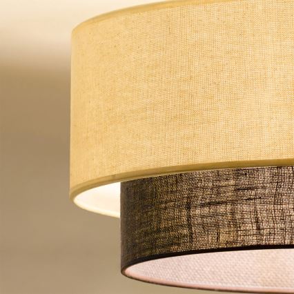 Brilagi - LED ceiling light BOHO STYLE 1xE27/15W/230V Ø 40 cm cream/brown