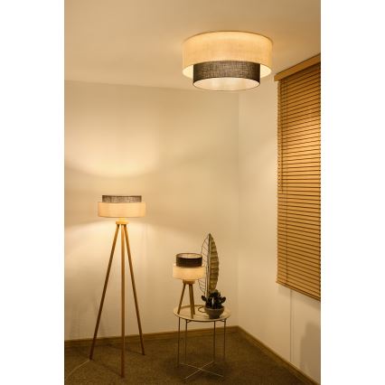 Brilagi - LED Ceiling Light BOHO STYLE 3xE27/15W/230V Ø 60 cm cream/brown