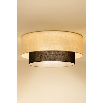 Brilagi - LED Ceiling Light BOHO STYLE 3xE27/15W/230V Ø 60 cm cream/brown