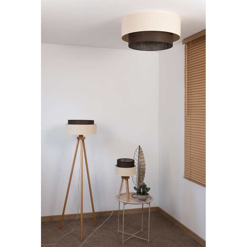 Brilagi - LED Ceiling Light BOHO STYLE 3xE27/15W/230V Ø 60 cm cream/brown