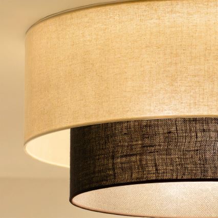 Brilagi - LED Ceiling Light BOHO STYLE 3xE27/15W/230V Ø 60 cm cream/brown