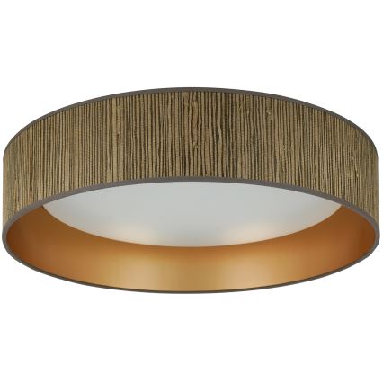 Brilagi - LED Ceiling light BOSTON ROLLER LED/24W/230V d. 45 cm straw brown/gold