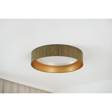 Brilagi - LED Ceiling light BOSTON ROLLER LED/24W/230V d. 45 cm straw brown/gold