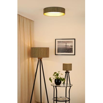 Brilagi - LED Ceiling light BOSTON ROLLER LED/24W/230V d. 45 cm straw brown/gold