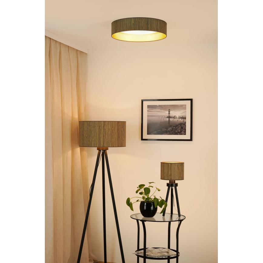 Brilagi - LED Ceiling light BOSTON ROLLER LED/24W/230V d. 45 cm straw brown/gold