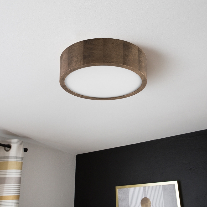 BRILAGI - LED Ceiling Light CARVALHO 1xE27/15W/230V Oak-Walnut Ø 27 cm