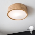 Brilagi - LED Ceiling light CARVALHO 1xE27/60W/230V oak d. 27,5 cm