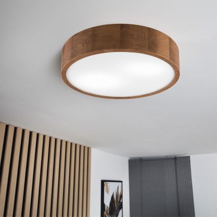 Brilagi - LED Ceiling light CARVALHO 2xE27/60W/230V oak cherry d. 37 cm