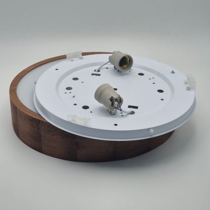 Brilagi - LED Ceiling light CARVALHO 2xE27/60W/230V oak cherry d. 37 cm