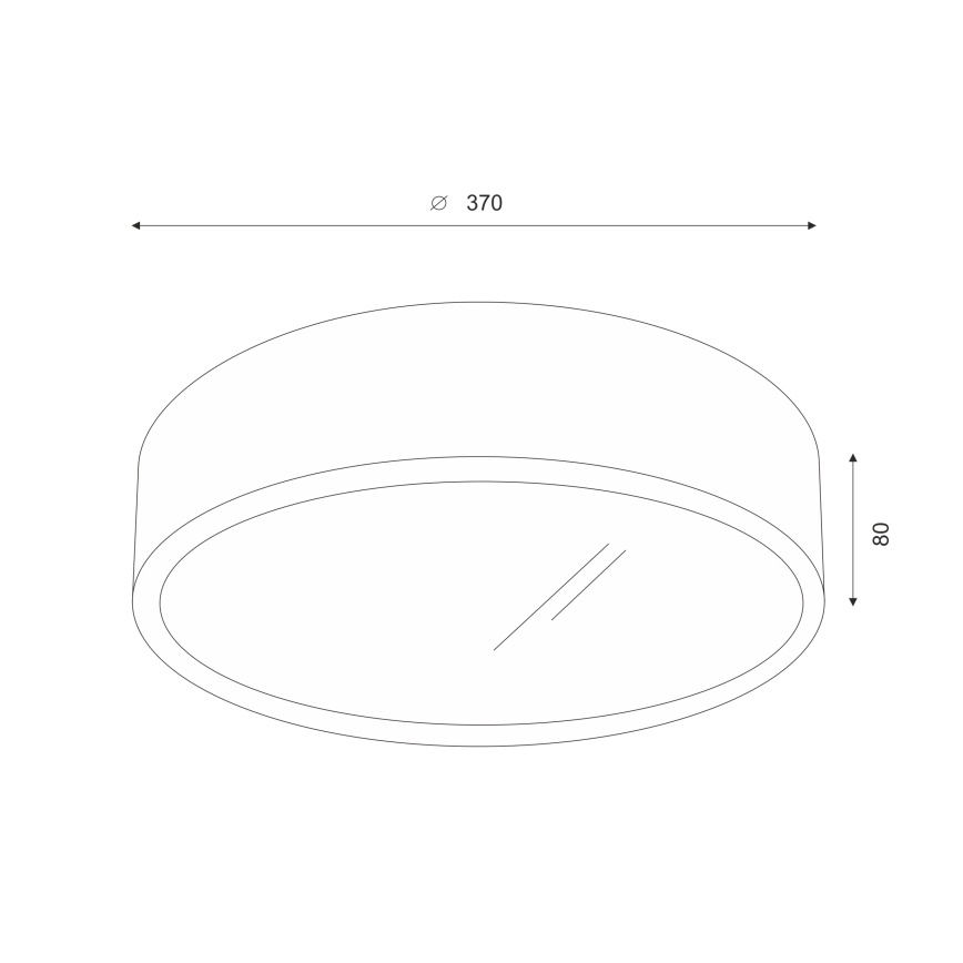 Brilagi - LED Ceiling light CARVALHO 2xE27/60W/230V oak walnut d. 37 cm