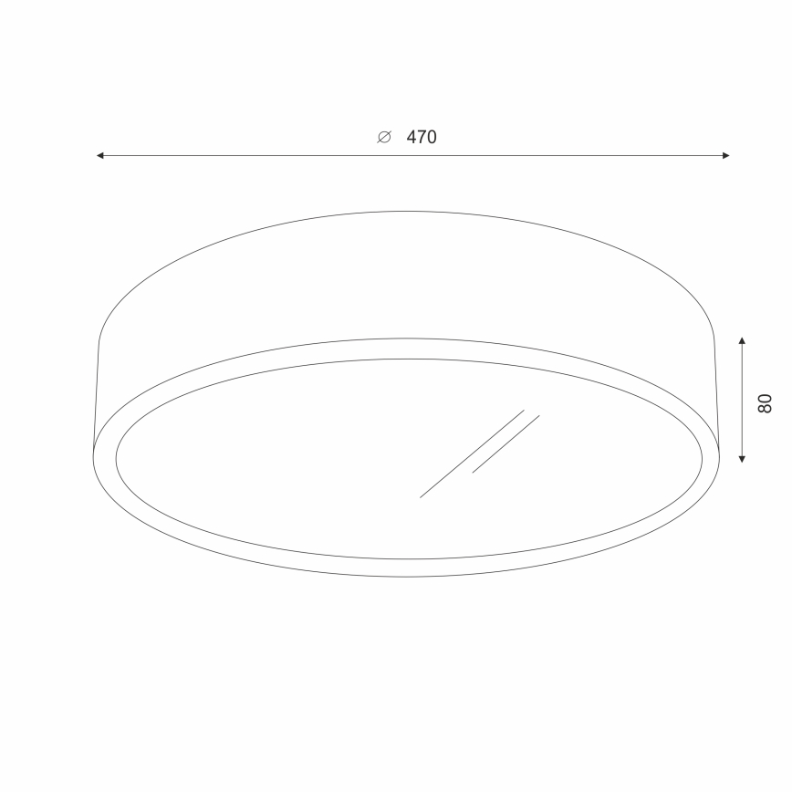 Brilagi - LED Ceiling light CARVALHO 3xE27/60W/230V oak walnut d. 47 cm