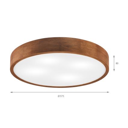 Brilagi - LED Ceiling Light CARVALHO 4xE27/60W/230V oak cherry Ø 57.5 cm