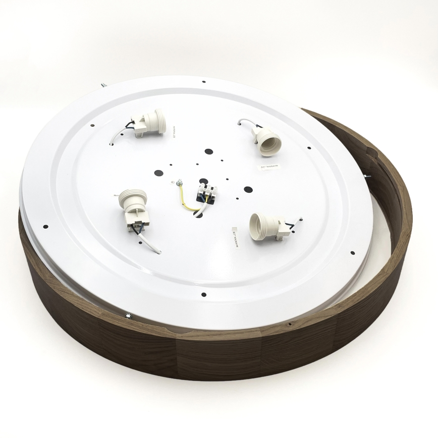 Brilagi - LED ceiling light CARVALHO 4xE27/60W/230V oak-walnut Ø 57.5 cm