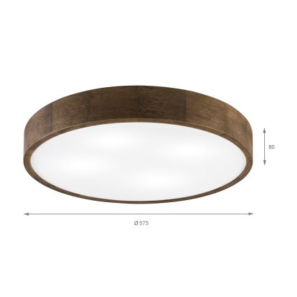 Brilagi - LED ceiling light CARVALHO 4xE27/60W/230V oak-walnut Ø 57.5 cm