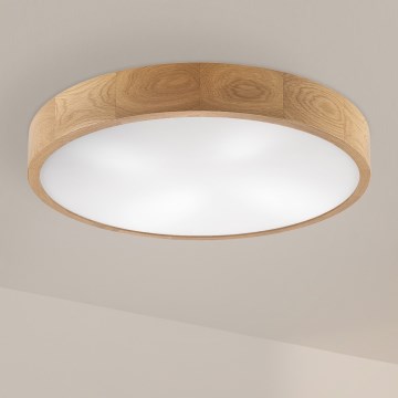 Brilagi - LED Ceiling Light CARVALHO 4xE27/60W/230V Oak Ø 57.5 cm