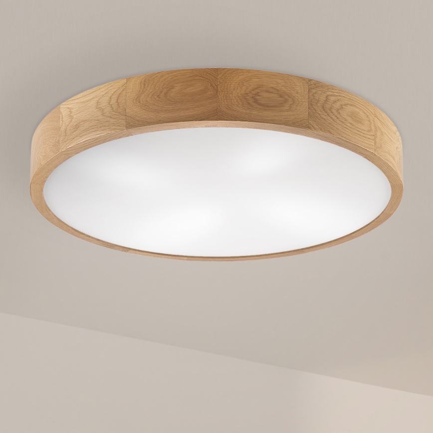 Brilagi - LED Ceiling Light CARVALHO 4xE27/60W/230V Oak Ø 57.5 cm