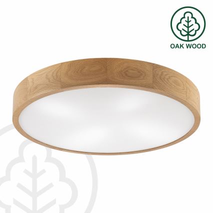 Brilagi - LED Ceiling Light CARVALHO 4xE27/60W/230V Oak Ø 57.5 cm